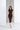 Reddish-brown short sleeve midi dress, showcasing elegant style from Australia.