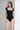 Square Neck Short Sleeve Black Bodysuit